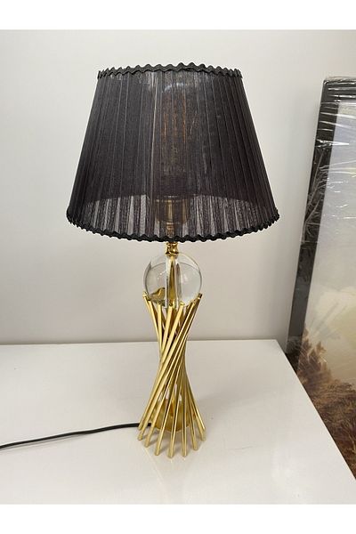 asellus Misbah Twist Lampshade "Knitted Hat" Table Lamp Crystal Glass Gold Plated, lampshade
