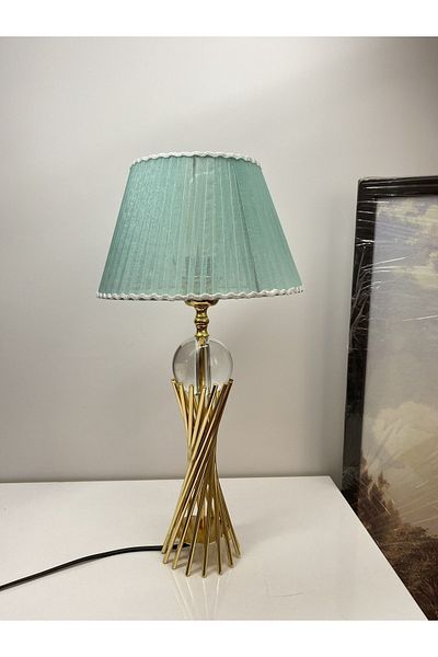 asellus Misbah Twist Lampshade "Knitted Hat" Table Lamp Crystal Glass Gold Plated, lampshade