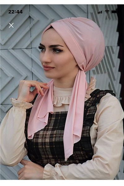 Nilbutik Bone Shawl Ready Hijab Wear Design Bone - Special Design - Νέο μοντέλο Hijab Wear