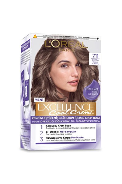 Excellence Loreal Paris Excellence Cool Creme Saç Boyası 7.11 Ekstra Küllü Ku...