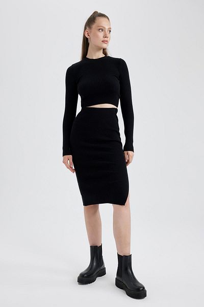 DeFacto Crew Neck Slim Fit kötöttáru pulóver - A2057ax23au