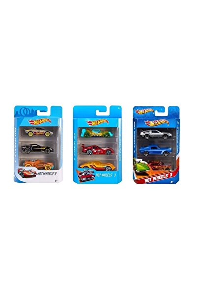 HOT WHEELS Üçlü Araba Seti K5904