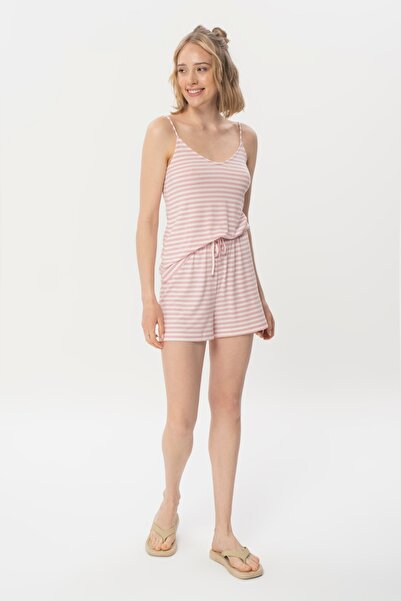 Re-clo طقم بيجامة فلور، طقم بيجامة شورت من القماش العضوي