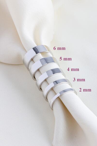 Lieza 925 Ayar Gümüş Düz Klasik Alyans