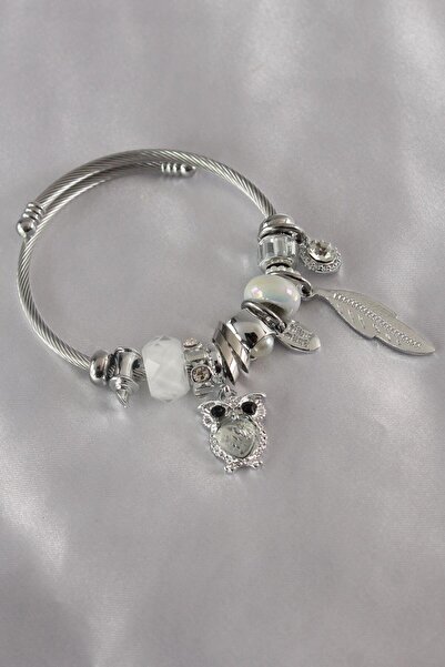 Heron Store 316l الصلب الأبيض كريستال مطرز الزركون حجر البومة نموذج الزركون ح...