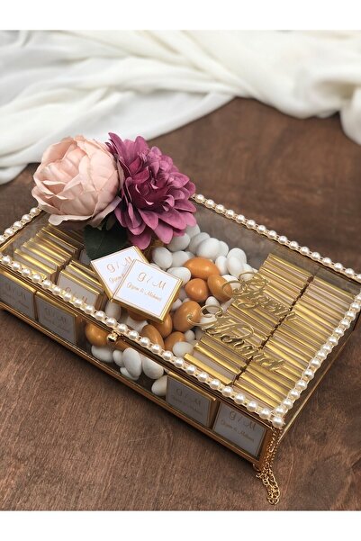 Masalsı Concept Cam Kutu içerisinde Kız Isteme Çikolatası Söz Nişan Çikolatas...