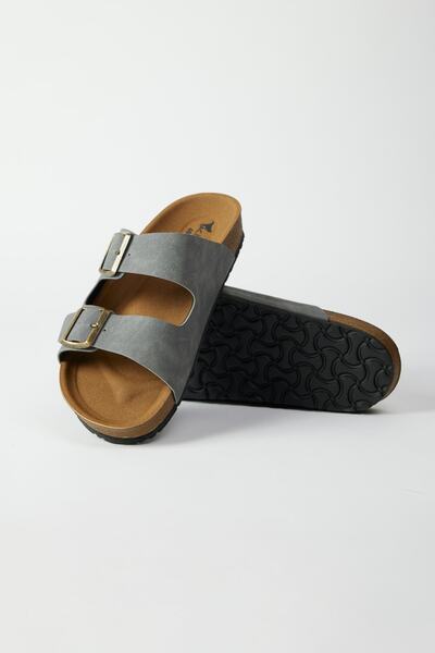 AC&Co / Altınyıldız Classics Ανδρικές παντόφλες με πόρπη με διπλή ζώνη