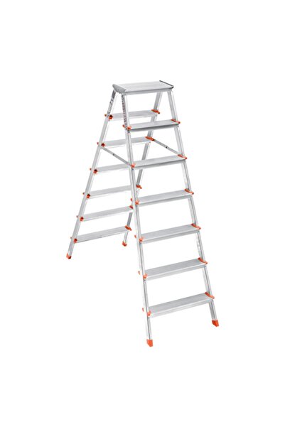 Saraylı Xxx Paslanmaz Alüminyum Çift Çıkışlı Çift Taraflı Seyyar Merdiven 7 7 Basamaklı