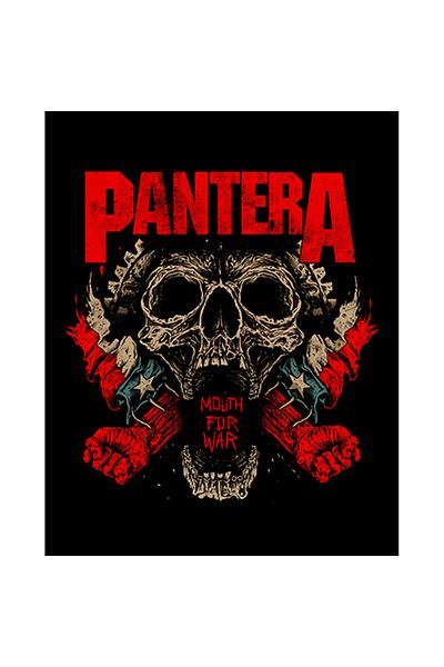 Z zepplin Pantera Mouth for War Patch mare pentru spate