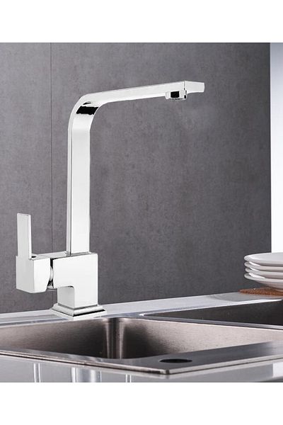 VENİTA Venita Square Lumbe Swan Kitchen Sink Faucet