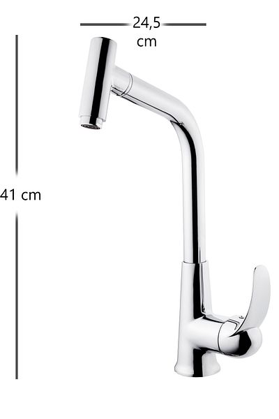 VENİTA Venita Spiral Kitchen Sink Faucet with Brass Head