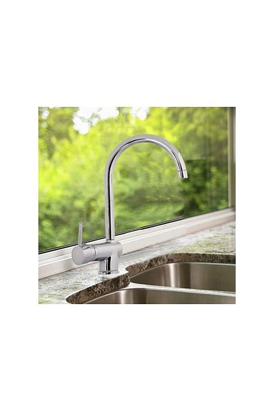 VENİTA Venita Delta Swan Kitchen Faucet with Hot and Cold Water Inlet