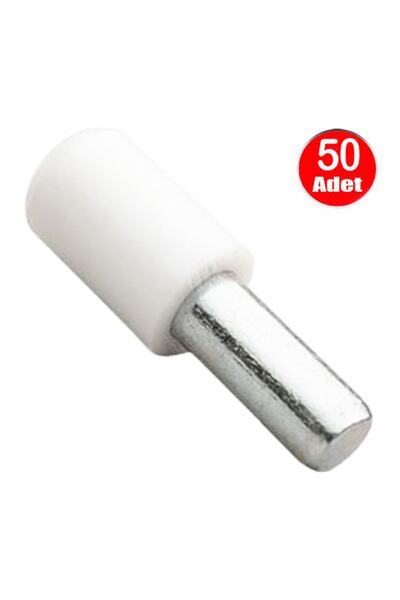 ALETÇANTAM Plastik Başlı Geçmeli Metal Raf Altı Pimi Dolap Çivisi - 50 Adet