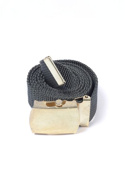 Asker Kolisi Khaki Metal Buckle Knitted Belt - Military Belt Green Bandolier