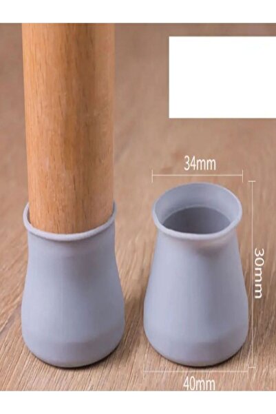 ugursepeti Masa ve Sandalye Ayak Koruyucu Gri Renk Silikon 12 Adet