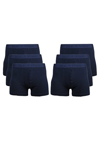 Erkek Boxer Likralı Ultra Rahat 6 lı Lacivert Paket