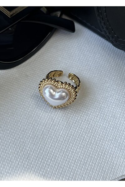 KİLİGİSTANBUL لون ذهبي فولاذي، حلقة تفاصيل القلب