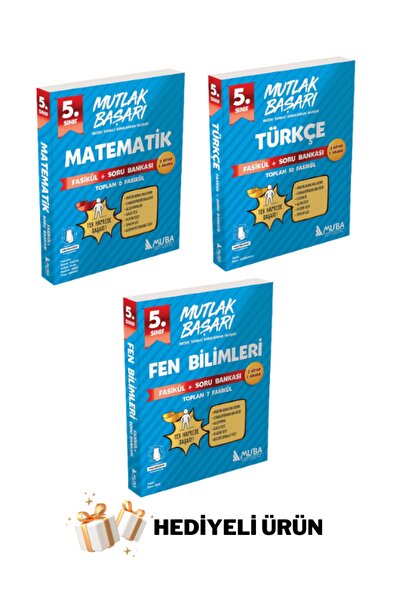 Muba Yayınları MUTLAK BAŞARI 5.SINIF MATEMATİK-FEN BİLİMLERİ-TÜRKÇE FASİKÜL+SORU BANKASI