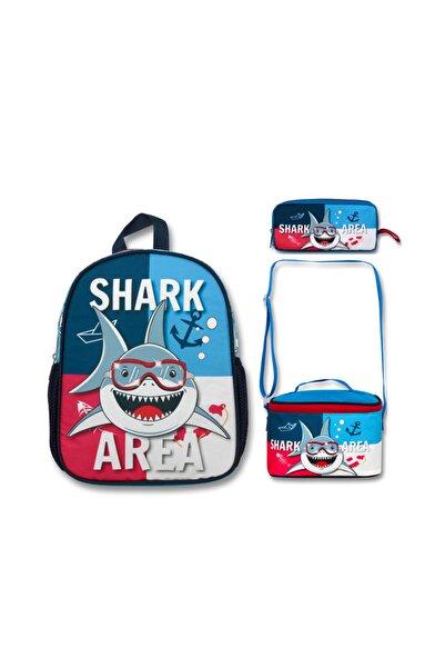 Famebag -Umit Bag Shark Kindergarten Bag Feeding and Pencil Bag Set