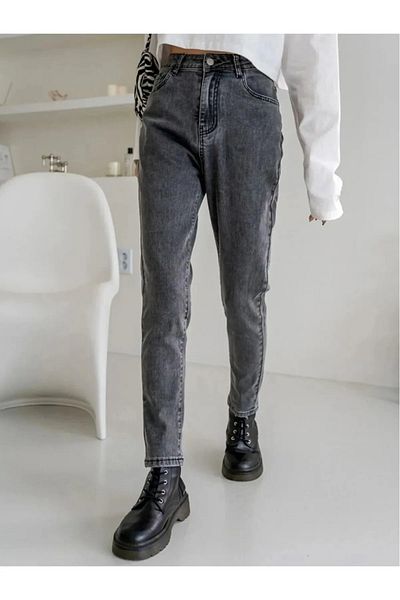 TugsatTasarTekstil Prague Smoked Boyfriend Mom Jean Women's Recovery Jeans