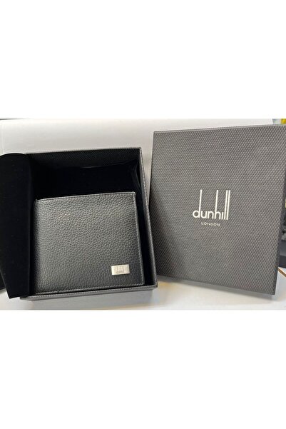 Dunhill Sidecar Gunmetal Billfold Sığır Derisi Siyah Cüzdan - 9x10cm
