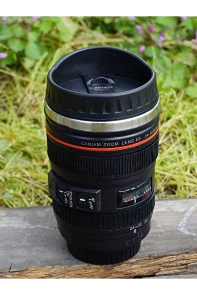 DAPYY STORE Objektif Görünümlü Lens Kupa Çelik Kahve Çay Termos Shot Bardak