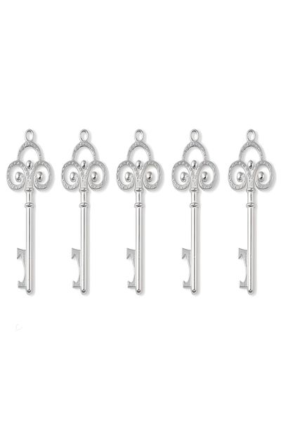 Sensoria Love Key 5 τεμαχίων διακοσμητικό ανοιχτήρι Cola Soda και ανοιχτήρι μπουκαλιών ασημί