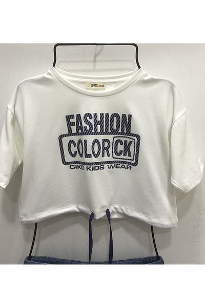 Çikoby Girls Fashion Crop T-Shirt