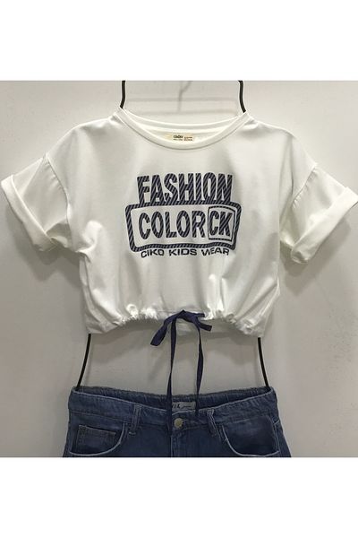 Çikoby Girls Fashion Crop T-Shirt