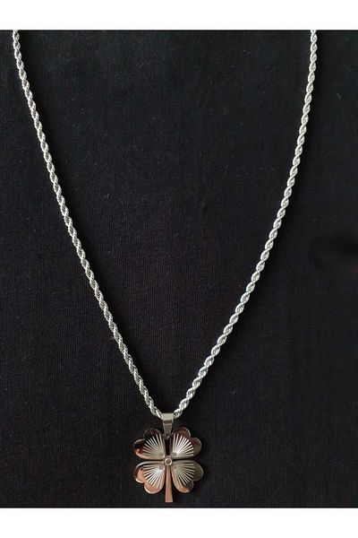 staınless steel Clover Steel Necklace