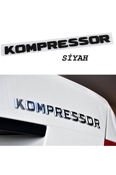idealaksesuar Kompressor Luggage Lettering Abs Black Color Sticker Luxury Qua...