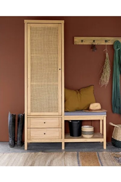 one design Doğal Masif Ahşap Portmanto 185cm