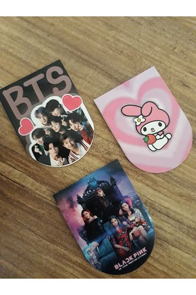 Organica Tasarım BTS-BLACKPINK-MY MELODY 5Χ6 εκ. Μαγνητικός σελιδοδείκτης 3 τεμαχίων