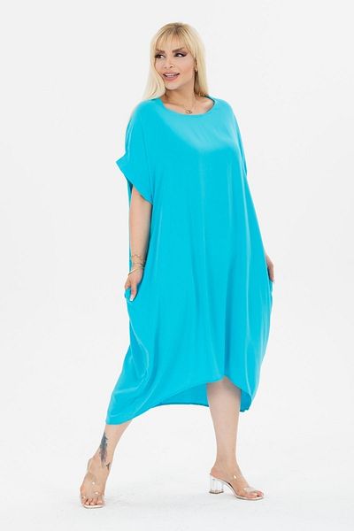 Eceyaman moda ΓΥΝΑΙΚΕΙΟ ΦΟΡΕΜΑ ΜΕΓΑΛΟ Cyan ΜΕΓΑΛΟ ΜΕΓΕΘΟΣ