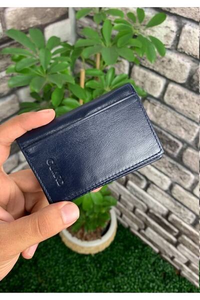 GUARD Lacivert Nappa Deri Kartlık