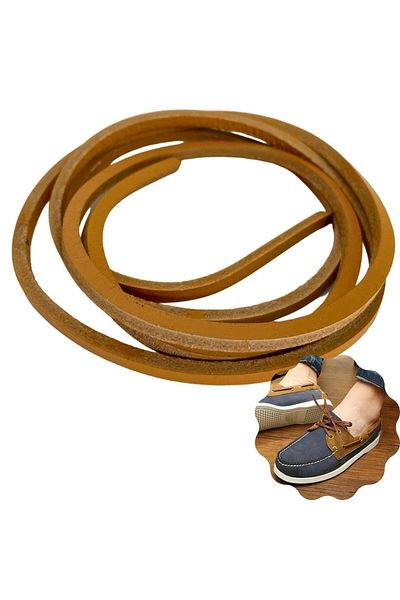 ipekbazaar Leather Shoelaces, Nubuck Timberland Dexter EtcLeather Laces Suitable for Shoes, 1 Piece - 150 cm