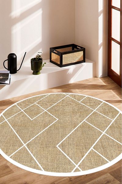 Decomia Home Digital Non-Slip Washable Scandinavian Jute Look Living Room and Kitchen Carpet - Hallway and Runner