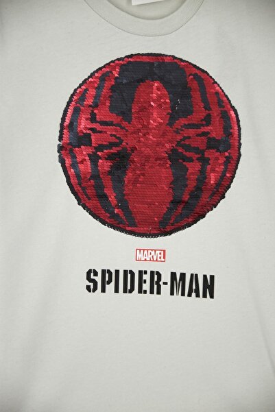 DeFacto Μπλουζάκι με κοντό μανίκι Boy's Marvel Spiderman Regular Fit Crew με παγιέτες