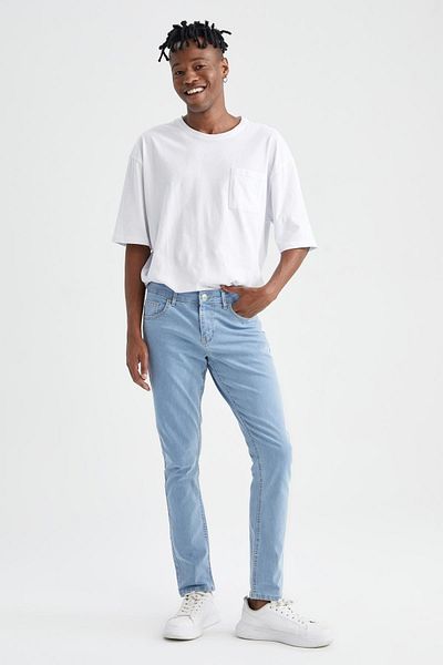 DeFacto Pantaloni de jeans Carlo Skinny Fit, talie normală, picior subțire
