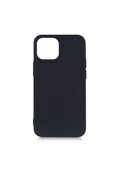 Gpack Apple iPhone 13 Kılıf Korumalı Mat Soft Premier Silikon+Nano Glass Siyah