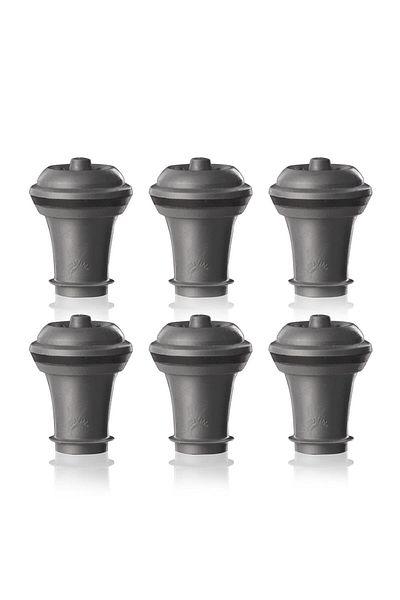 Vacu Vin 6 Pieces Gray Vacuum Wine Stopper