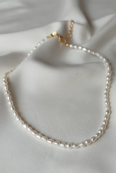 Çikolataksesuar Kadın Beyaz İnci Kolye