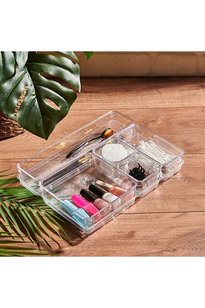 QUTU Transparent Drawer Organizer - 30x23x5 cm