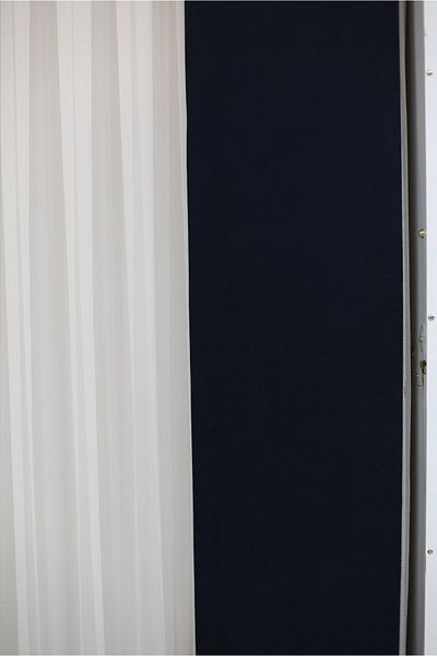 MEVVA HOME Plain Stitching (No Pleat) Velvet Background Single Wing Curtain Dark Navy Blue
