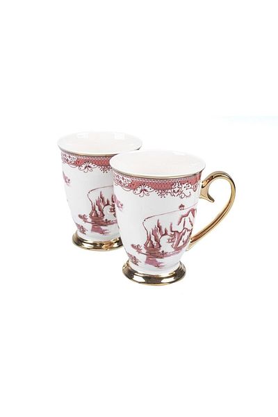 Mikasa Moor Osaka Red - 330cc 2-Piece Mug Set