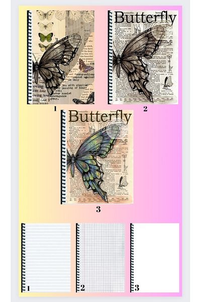 animeandyourworld Nostalgic vintage 3 notebooks A4 large size lined_checkered_unlined