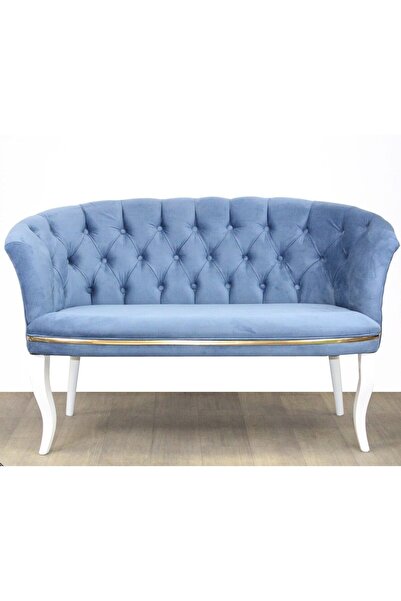 Mert Concept Milano Düğmeli Papatya Çay Seti Koltuk Takımı Kanepe Lacivert Ka...