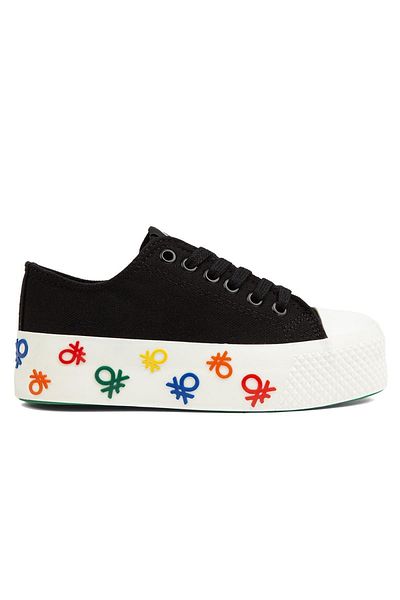 Benetton ®| BN-30940 - Black White - Women's Sports Shoes