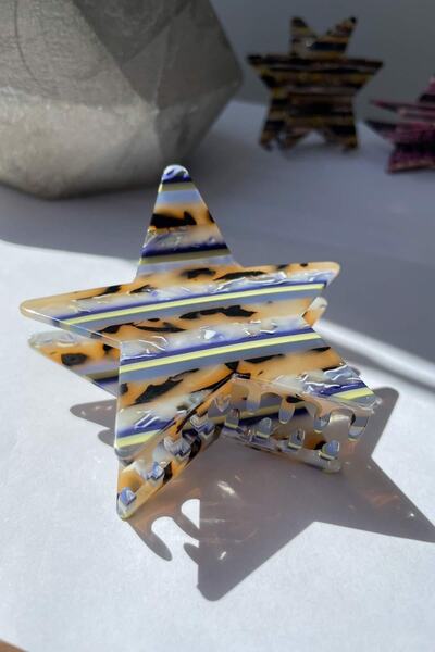 SUBU TASARIM Імпортна кісткова застібка з фігуркою блакитної зірки - SBT1596