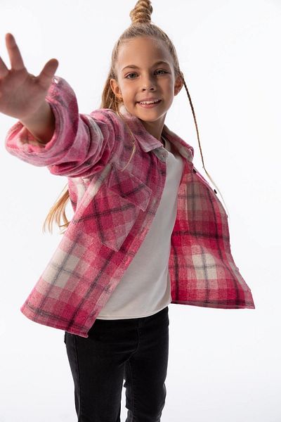 DeFacto Girl's Cool Relax Fit Long Sleeve Shirt